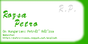 rozsa petro business card